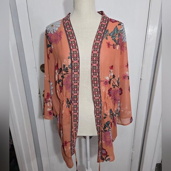DR2 by daniel rainn floral Women's Cardigan kimono size M/L - Picture 3 of 8